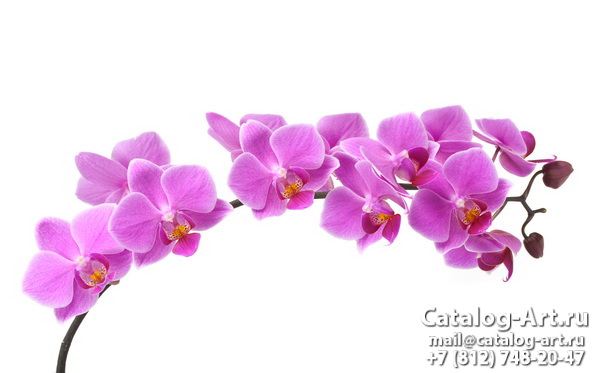 Натяжные потолки с фотопечатью - Розовые орхидеи 56